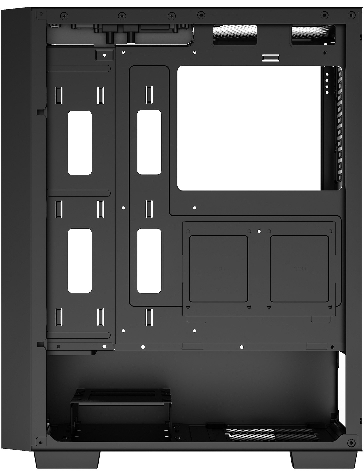Obudowa do komputera ZENPC Z1 Mesh Solid Black 4x P12 PWM PST 120mm