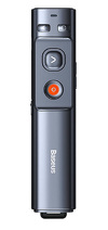 Miniatura zdjęcia: Wielofunkcyjny pilot Baseus Orange Dot do prezentacji, z zielonym wskaźnikiem laserowym, akumulatorowy - szary (WKCD010013)