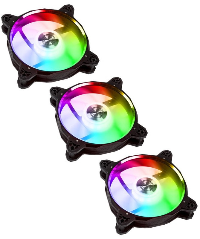Wentylator Lian Li BR120 ARGB PWM z kontrolerem, czarny 120mm (3 sztuki)