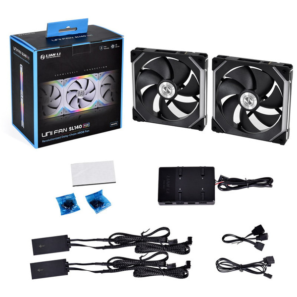 Zdjęcie produktu: Wentylator Lian Li UNI FAN SL140 ARGB PWM 140mm czarny (2 sztuki i kontroler)