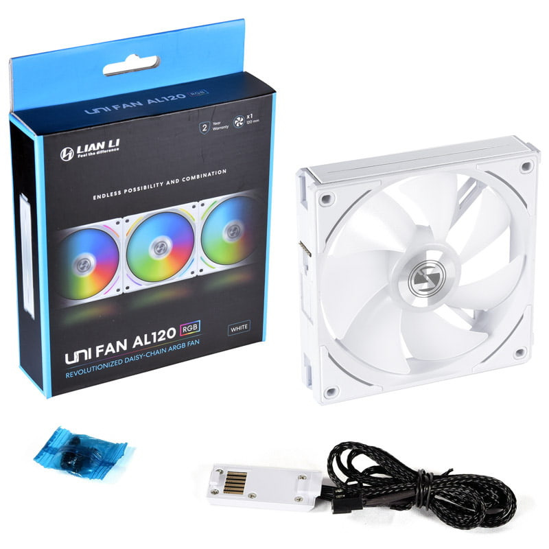 Wentylator Lian Li UNI FAN AL120 ARGB PWM 120mm biały