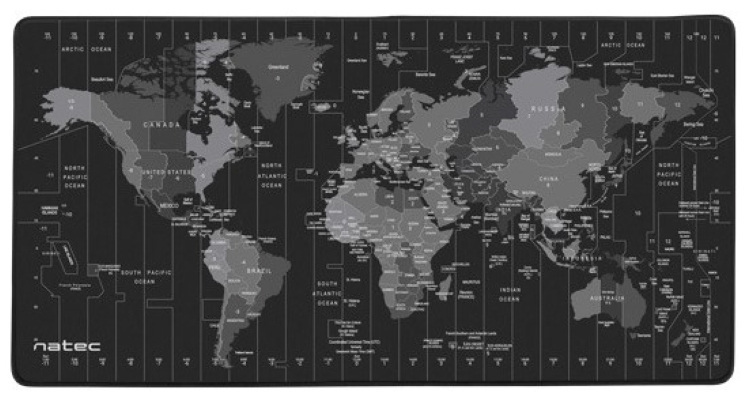 Podkładka pod mysz Natec Time zone map maxi 800 x 400 mm (NPO-1119) Podkładka pod mysz Natec Time zone map maxi 800 x 400 mm (NPO-1119)