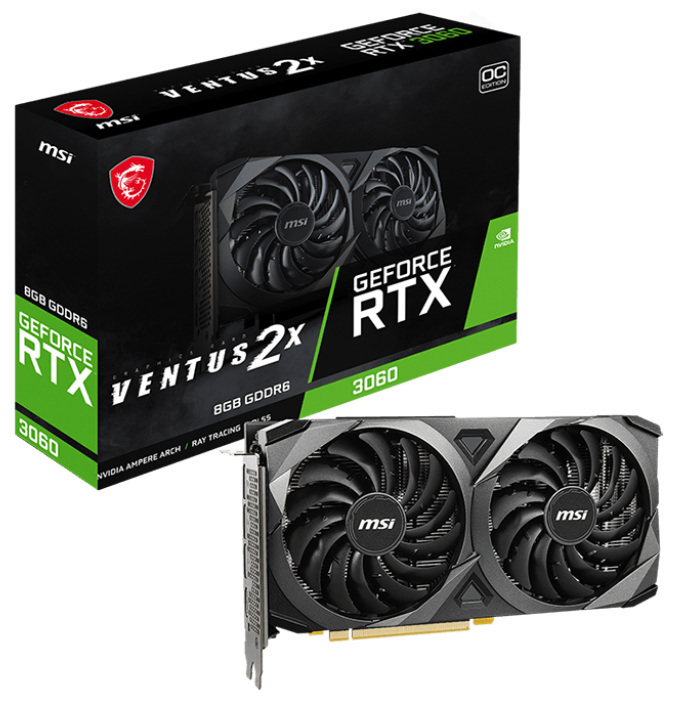 MSI GeForce RTX 3060 VENTUS 2X OC 8GB GDDR6 MSI GeForce RTX 3060 VENTUS 2X OC 8GB GDDR6