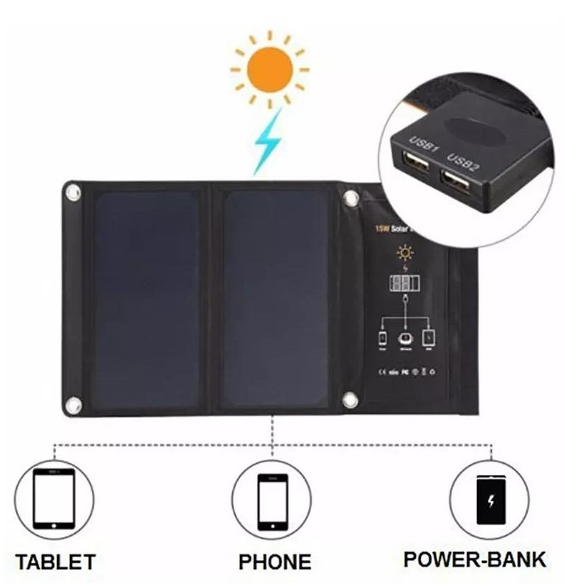 Przenośny panel solarny Volt TRAVEL SOLAR 21W USB (składany)