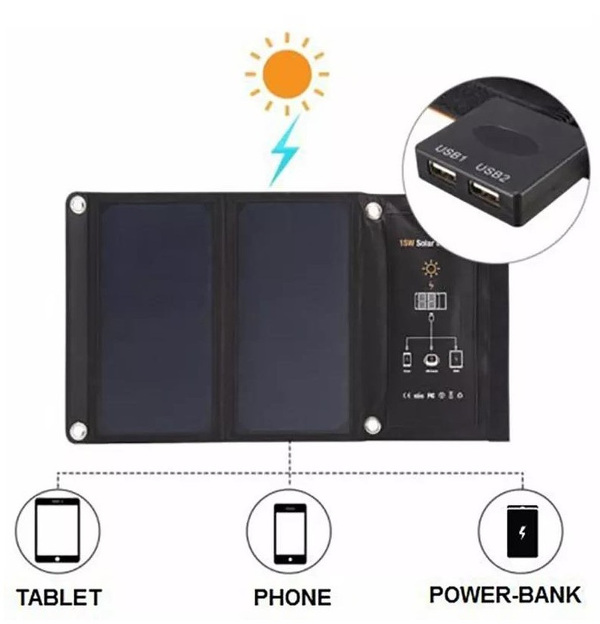 Zdjęcie produktu: Przenośny panel solarny Volt TRAVEL SOLAR 21W USB (składany)