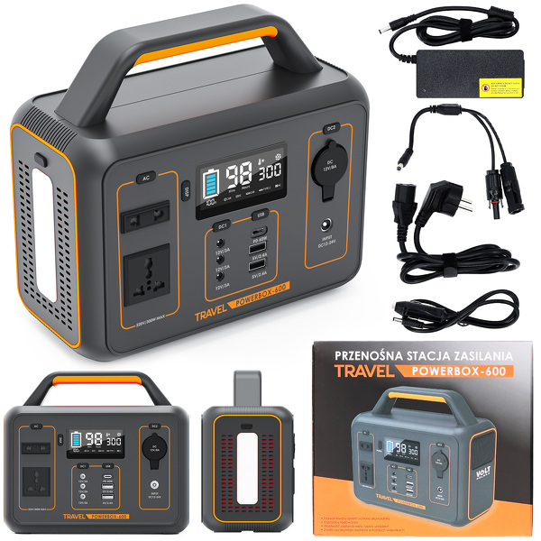 Zdjęcie produktu: Przenośna stacja zasilania Volt TRAVEL POWERBOX 600 (300W)