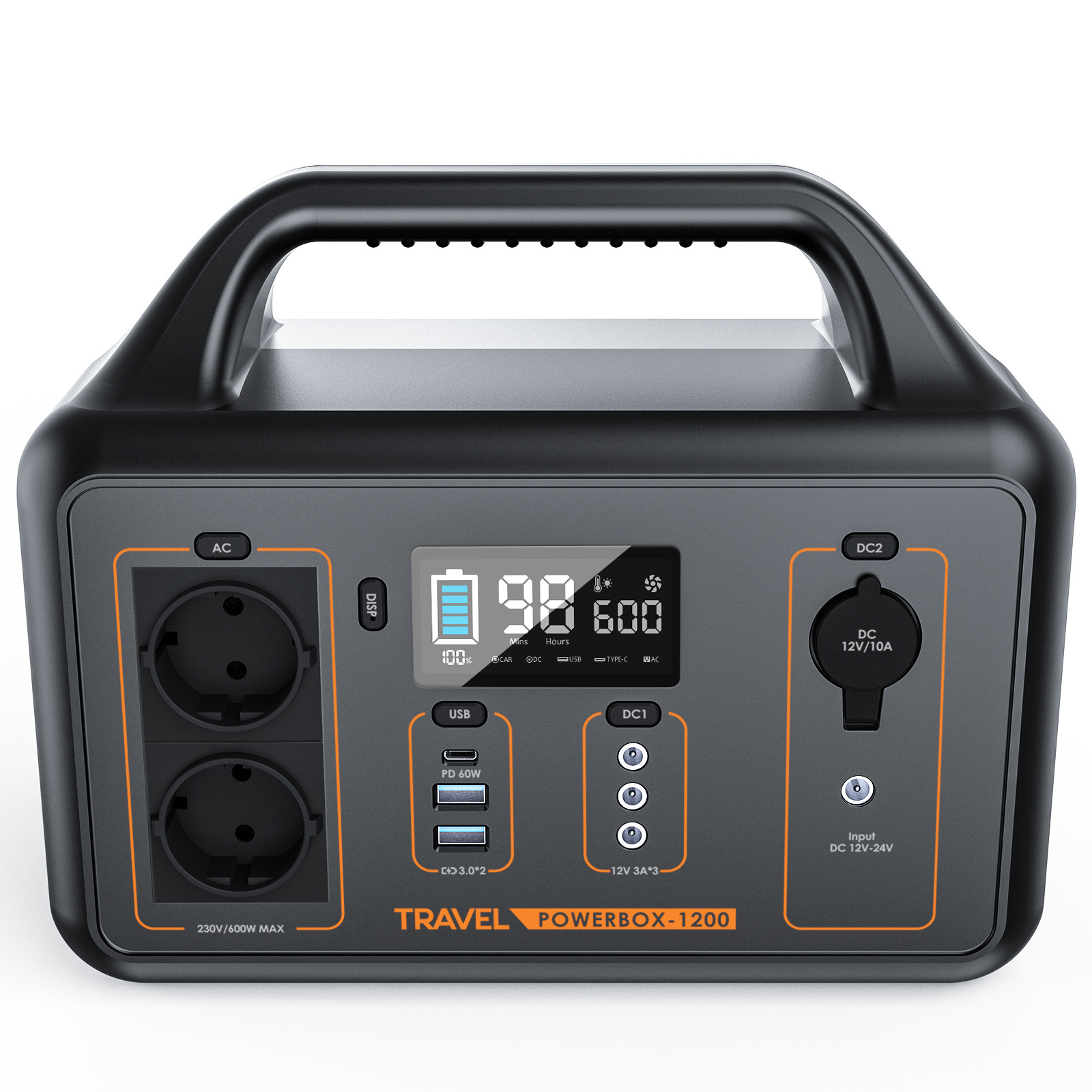 Przenośna stacja zasilania TRAVEL POWERBOX 1200 (600W) Przenośna stacja zasilania TRAVEL POWERBOX 1200 (600W)