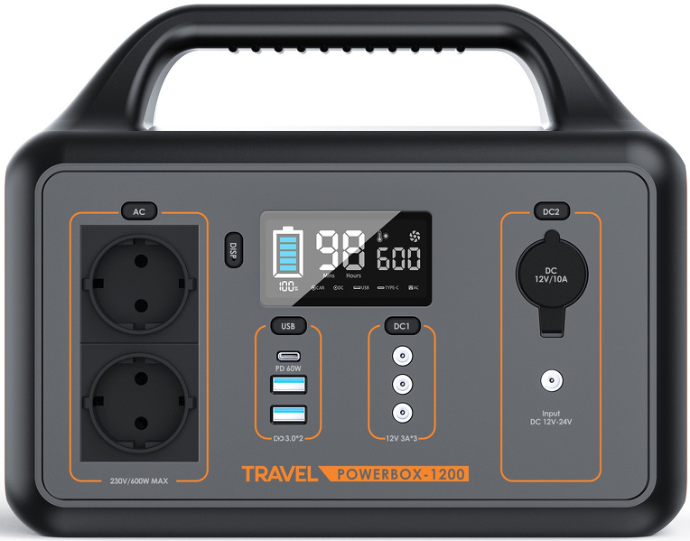 Zdjęcie produktu: Przenośna stacja zasilania TRAVEL POWERBOX 1200 (600W) Zdjęcie produktu: Przenośna stacja zasilania TRAVEL POWERBOX 1200 (600W)