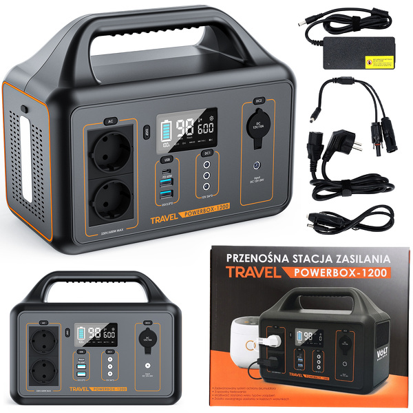 Zdjęcie produktu: Przenośna stacja zasilania TRAVEL POWERBOX 1200 (600W) Zdjęcie produktu: Przenośna stacja zasilania TRAVEL POWERBOX 1200 (600W)
