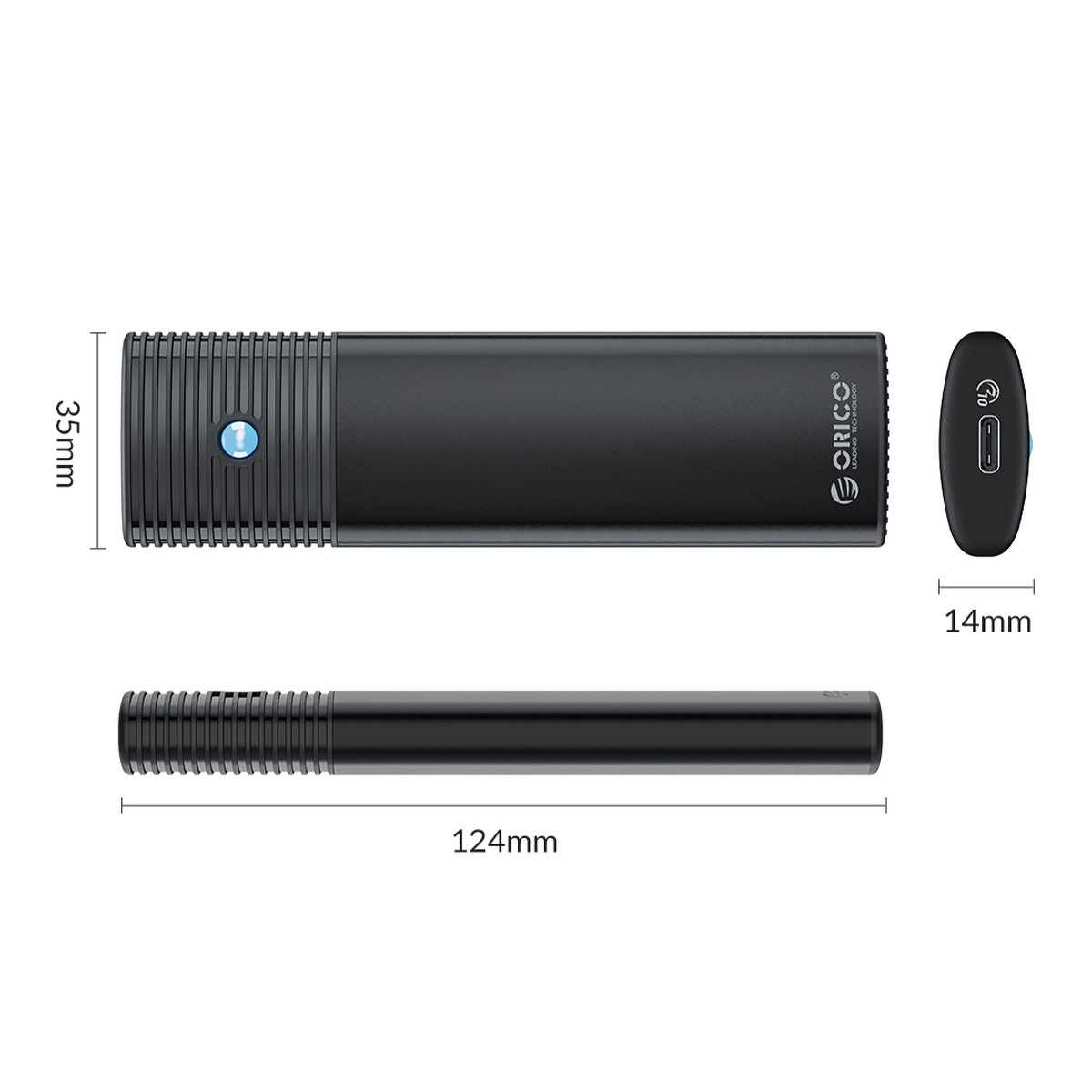 Orico obudowa na dysk SSD M.2 PWDM2-G2-BK-EP