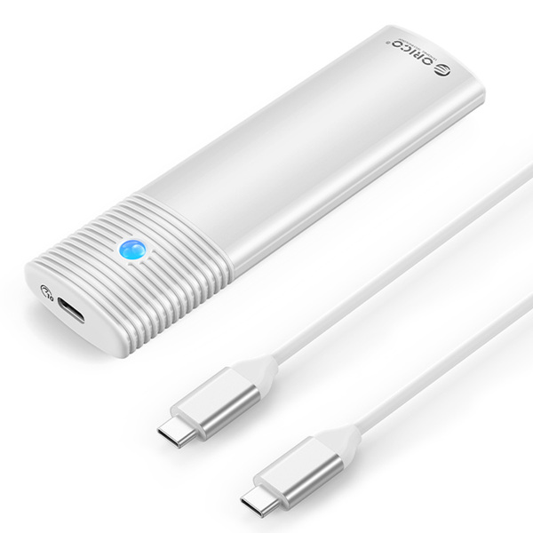 Zdjęcie produktu: Obudowa zewnętrzna na dysk SSD M.2 (PCIE/NVMe) ORICO USB 3.2 Gen2 Typ-C 10Gbps - biała (PWM2-G2-WH-EP)
