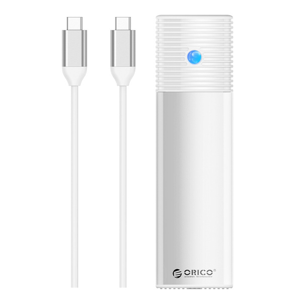 Zdjęcie produktu: Obudowa zewnętrzna na dysk SSD M.2 (PCIE/NVMe) ORICO USB 3.2 Gen2 Typ-C 10Gbps - biała (PWM2-G2-WH-EP)