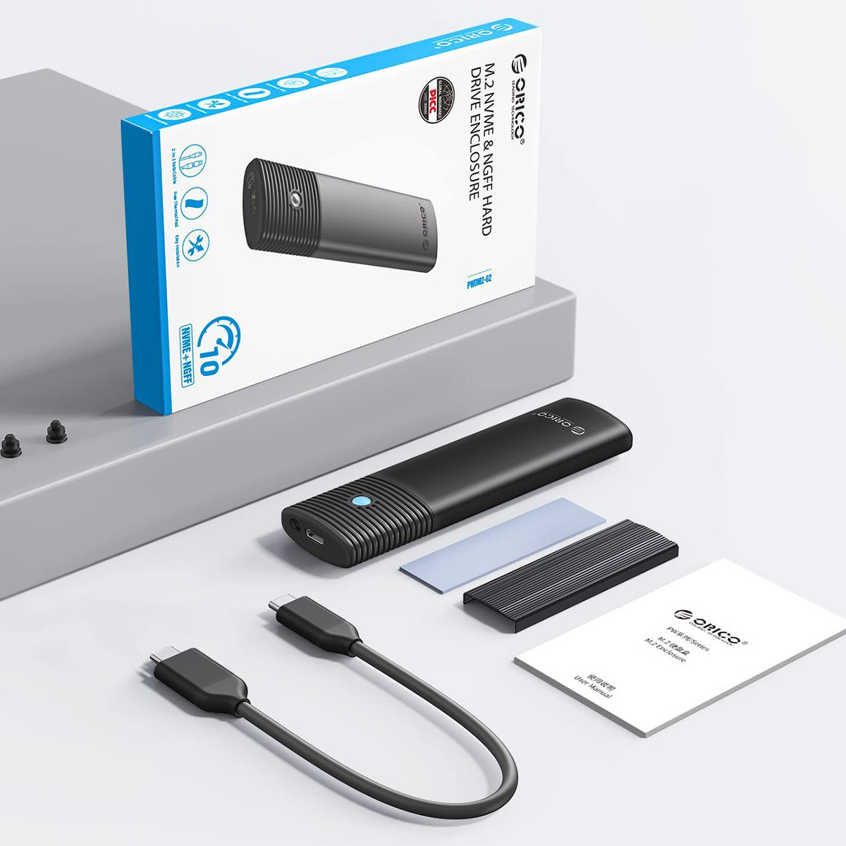 Orico obudowa na dysk SSD M.2 PWM2-G2-BK-EP