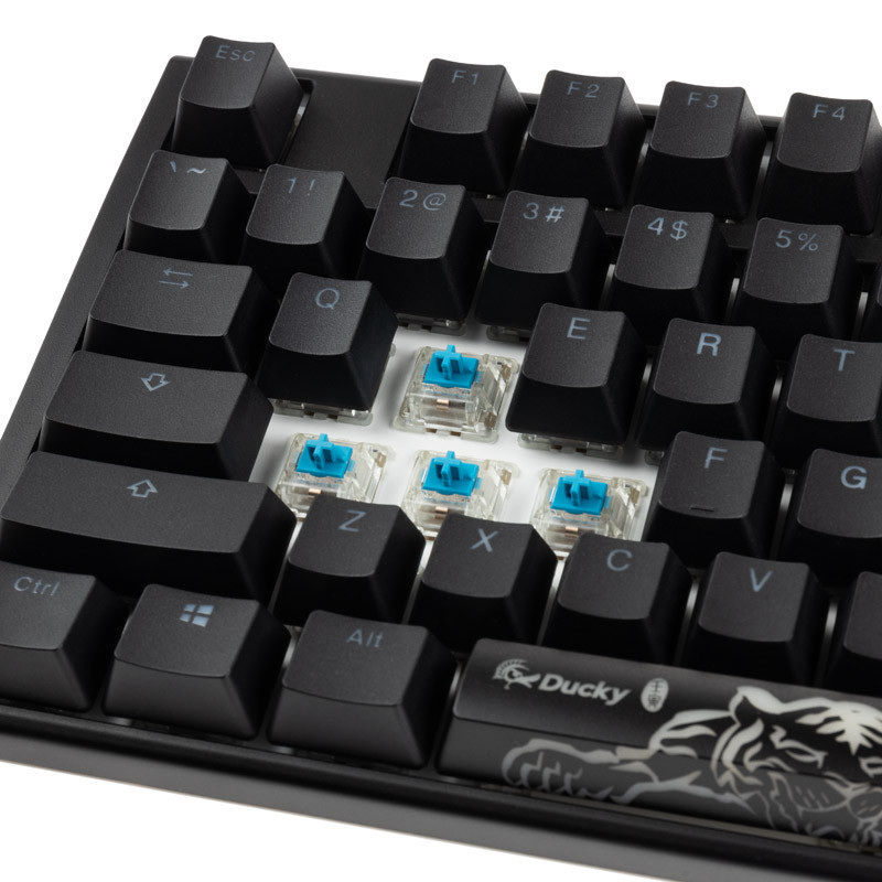 Klawiatura gamingowa Ducky ONE 3 Classic TKL MX-Blue RGB LED US czarno-biała, mechaniczna