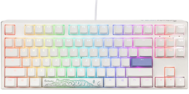 Miniatura produktu: Klawiatura gamingowa Ducky ONE 3 Classic TKL MX-Black RGB LED US biała, mechaniczna