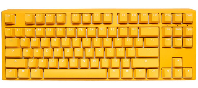 Miniatura produktu: Klawiatura gamingowa Ducky ONE 3 Yellow TKL MX-Blue RGB LED US, mechaniczna
