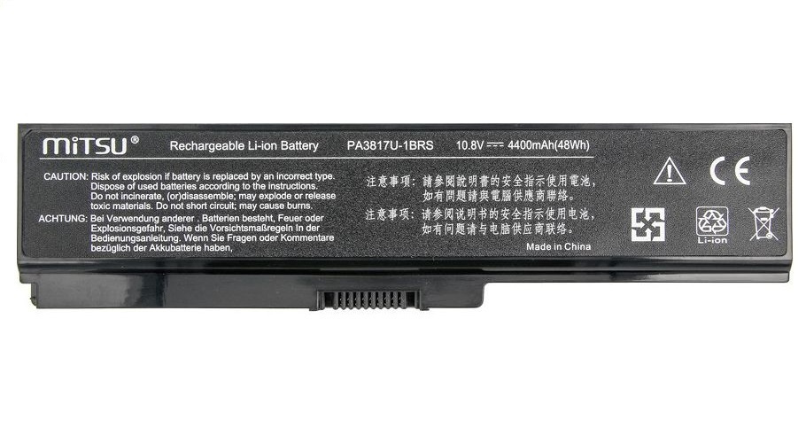 Bateria do laptopa Mitsu Toshiba L700, L730, L750 4400 mAh (48 Wh) 10.8 - 11.1 Volt