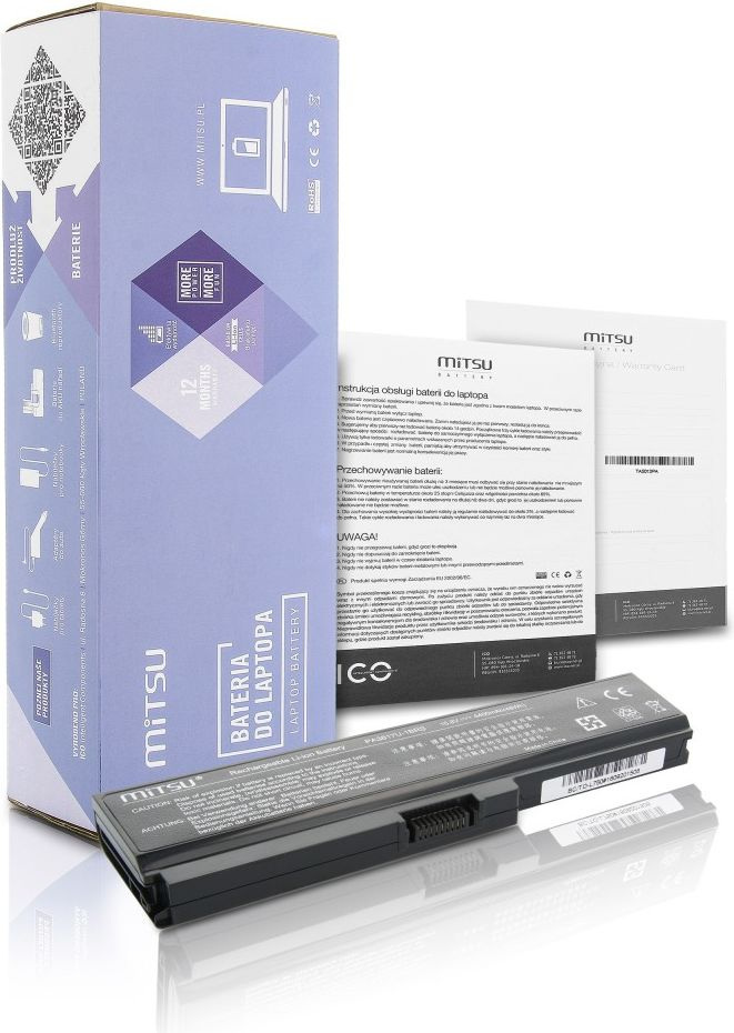 Bateria do laptopa Mitsu Toshiba L700, L730, L750 4400 mAh (48 Wh) 10.8 - 11.1 Volt
