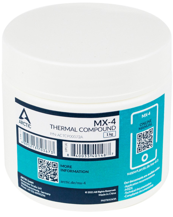 Zdjęcie produktu: Arctic MX-4 1kg, pasta termoprzewodząca (ACTCP00072A)