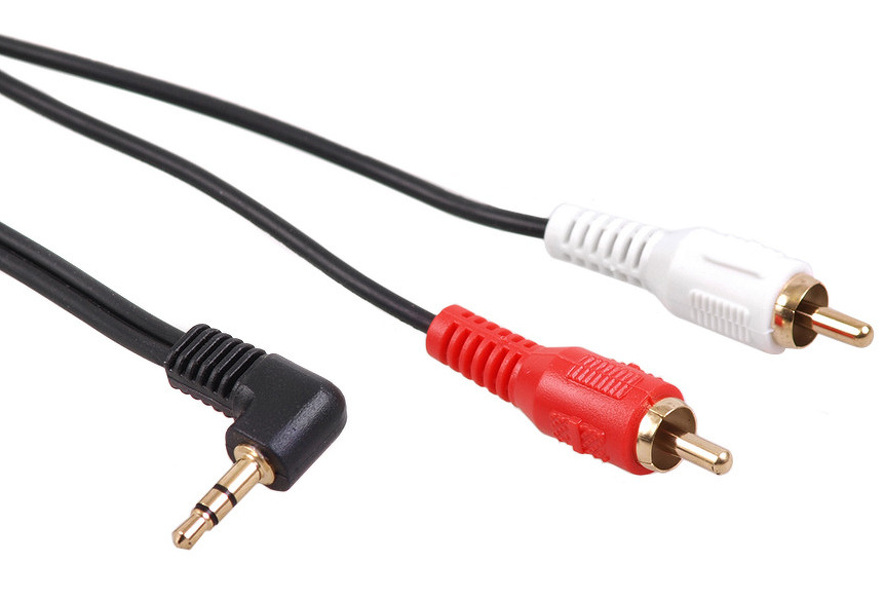Zdjęcie produktu: Przewód kątowy mini jack 3,5mm Maclean, 2RCA (chinch), 3m, czarny, MCTV-825 Zdjęcie produktu: Przewód kątowy mini jack 3,5mm Maclean, 2RCA (chinch), 3m, czarny, MCTV-825
