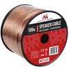 Kabel głośnikowy, Transparent PVC, Maclean 2*1.5mm2 / 48*0.20CCA 3,5*7,0mm, 100m, MCTV-512