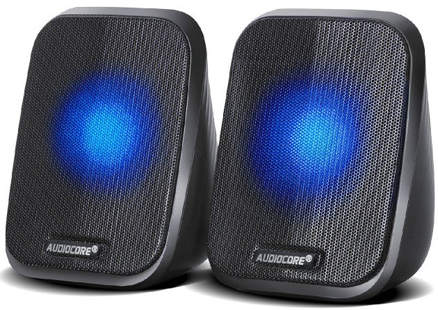 Audiocore 6W USB minijack Black LED (AC835)