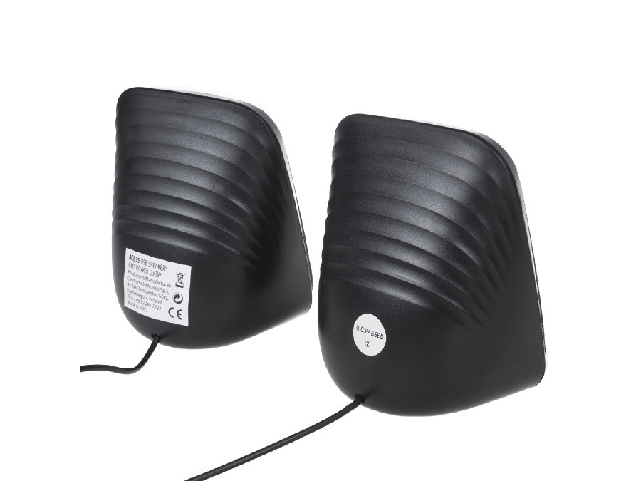 Audiocore 6W USB minijack Black LED (AC835)