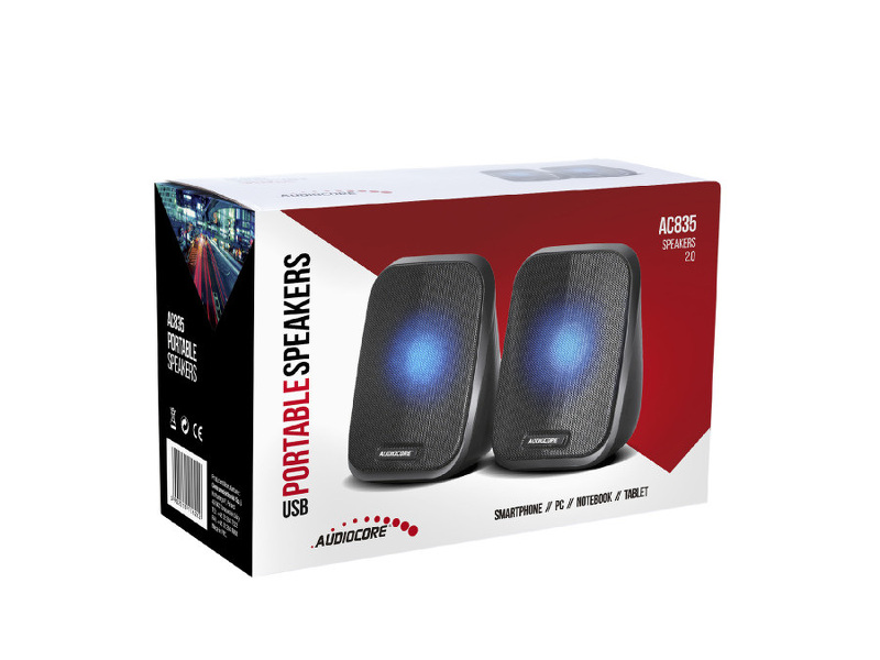 Zdjęcie produktu: Audiocore 6W USB minijack Black LED (AC835)