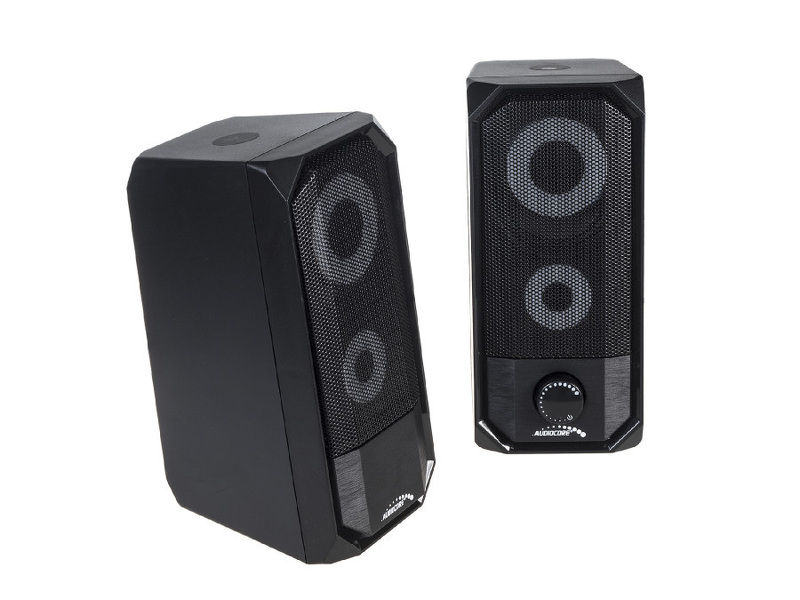 Zdjęcie produktu: Głośniki komputerowe bluetooth 4.2, 3.5mm mini jack, USB 5v Audiocore czarne moc 10W - sterowanie dotykowe AC845