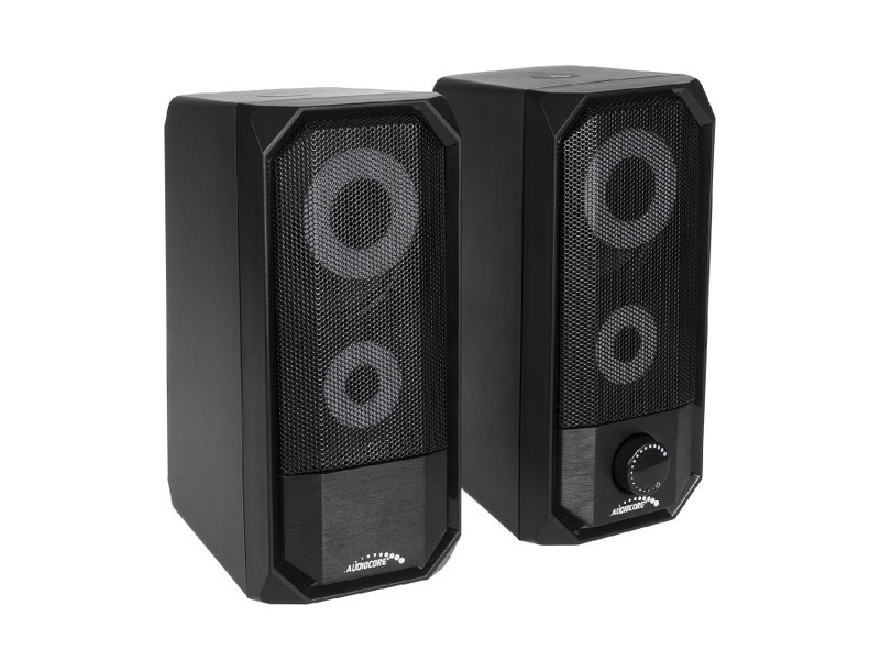 Zdjęcie produktu: Głośniki komputerowe bluetooth 4.2, 3.5mm mini jack, USB 5v Audiocore czarne moc 10W - sterowanie dotykowe AC845