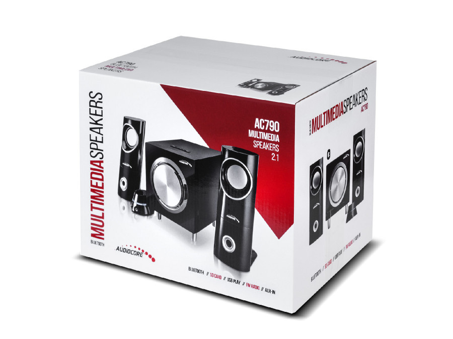 Zestaw głośników Bluetooth 2.1 Audiocore radio FM, wejście kart SD/MMC, AUX, USB, AC790 Zestaw głośników Bluetooth 2.1 Audiocore radio FM, wejście kart SD/MMC, AUX, USB, AC790