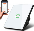Dotykowy włącznik światła Maclean, pojedynczy, SMART, Tuya APP, szklany, biały z kwadratowym podśw. przycisku, 86x86mm, MCE716W
