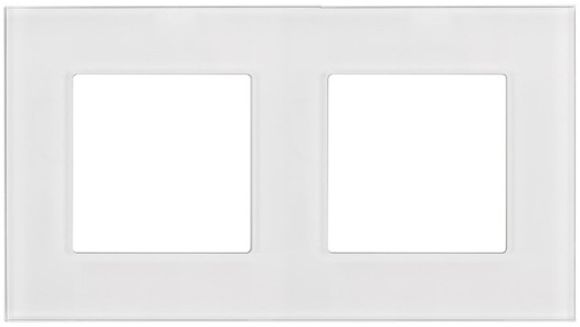 Miniatura produktu: Szklana ramka Maclean, podwójna, biała, 157x86mm, MCE729W