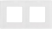 Szklana ramka Maclean, podwójna, biała, 157x86mm, MCE729W