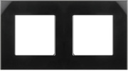 Szklana ramka Maclean, podwójna, czarna, 157x86mm, MCE729B