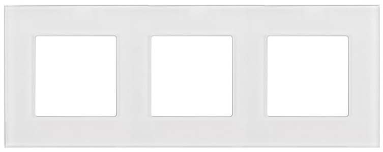 Miniatura produktu: Szklana ramka Maclean, potrójna, biała, 228x86mm, MCE731W