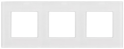 Szklana ramka Maclean, potrójna, biała, 228x86mm, MCE731W