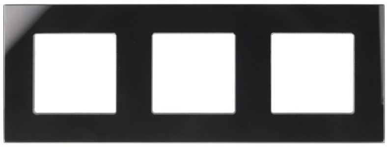 Miniatura produktu: Szklana ramka Maclean, potrójna, czarna, 228x86mm, MCE731B