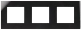 Szklana ramka Maclean, potrójna, czarna, 228x86mm, MCE731B