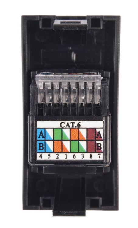 Gniazdo LAN Maclean pojedyncze czarne MCE725