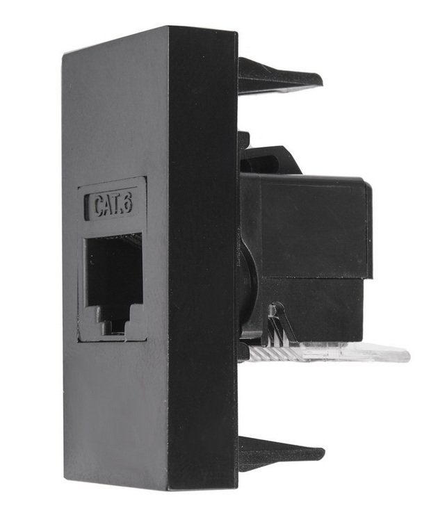 Gniazdo LAN Maclean pojedyncze czarne MCE725