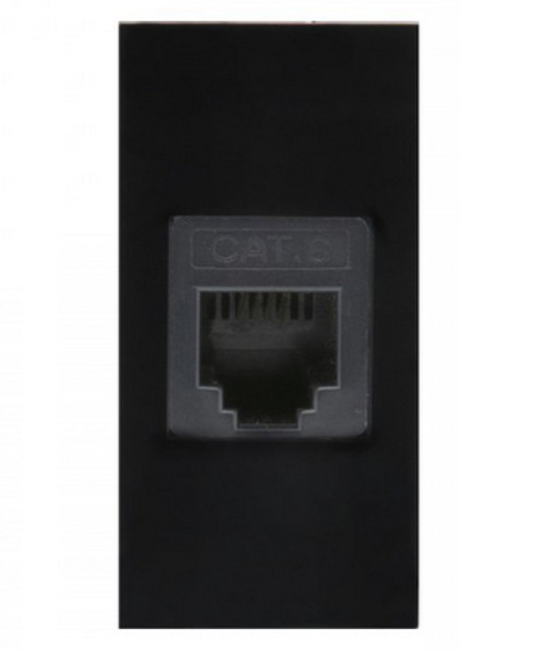 Zdjęcie produktu: Gniazdo LAN Maclean pojedyncze czarne MCE725