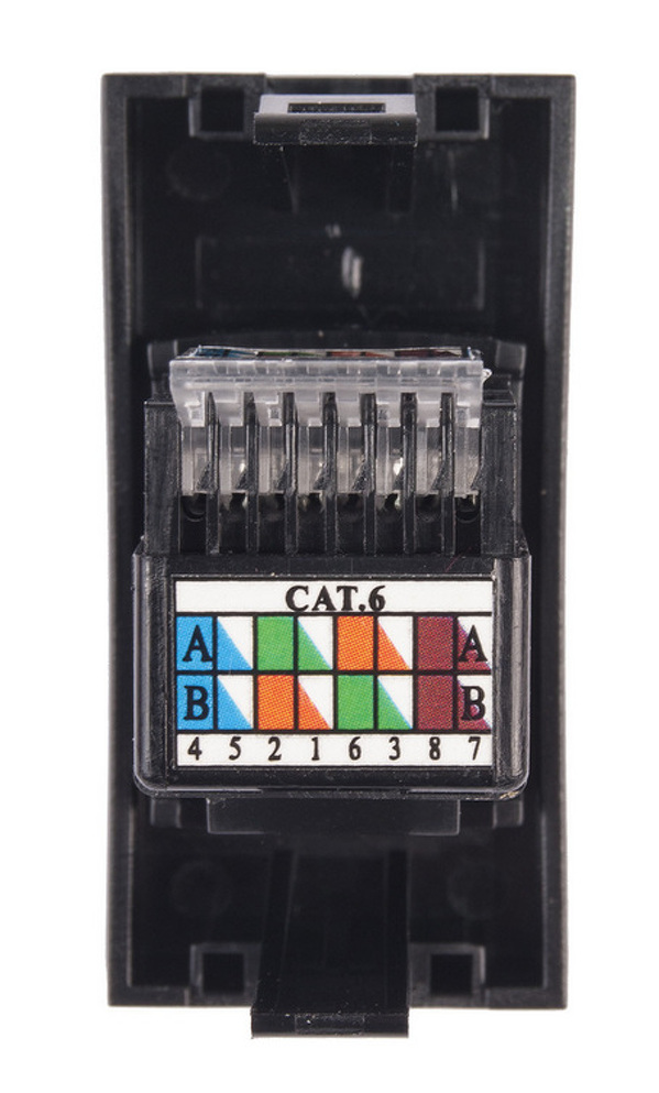 Zdjęcie produktu: Gniazdo LAN Maclean pojedyncze czarne MCE725