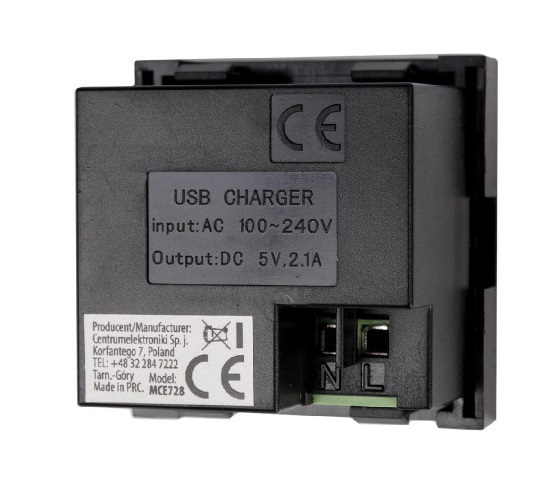 Gniazdo USBx2 z ładowarką Maclean MCE728B