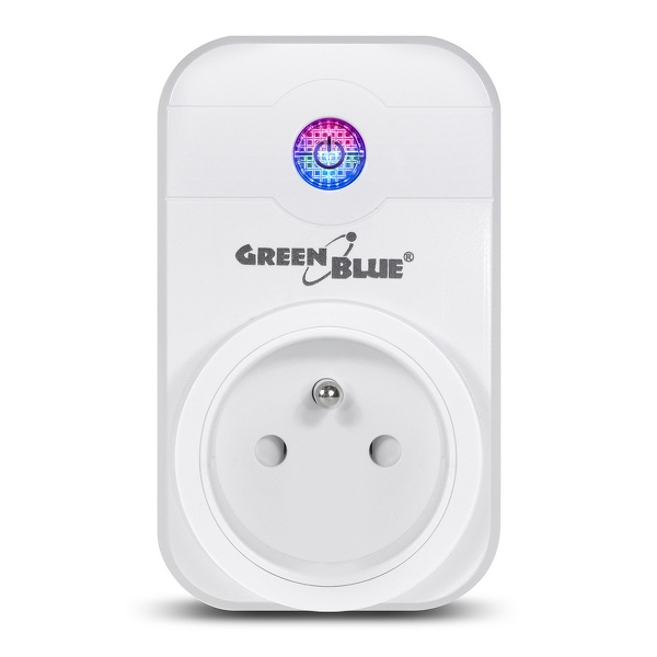 Zdjęcie produktu: Zdalnie sterowane gniazdko WiFi Android iOS Alexa Google Home timer GreenBlue GB155 max 2000W 8 programów Zdjęcie produktu: Zdalnie sterowane gniazdko WiFi Android iOS Alexa Google Home timer GreenBlue GB155 max 2000W 8 programów