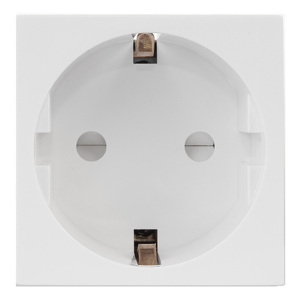 Miniatura produktu: Gniazdko typu F (niemieckie) Maclean, pasuje do szklanych ramek, białe MCE719W