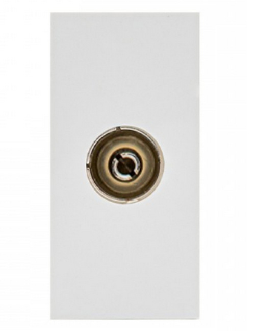 Gniazdo TV Maclean pojedyncze białe MCE726W