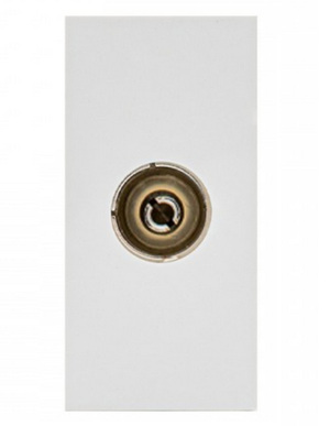 Miniatura produktu: Gniazdo TV Maclean, pojedyncze, białe, MCE726W