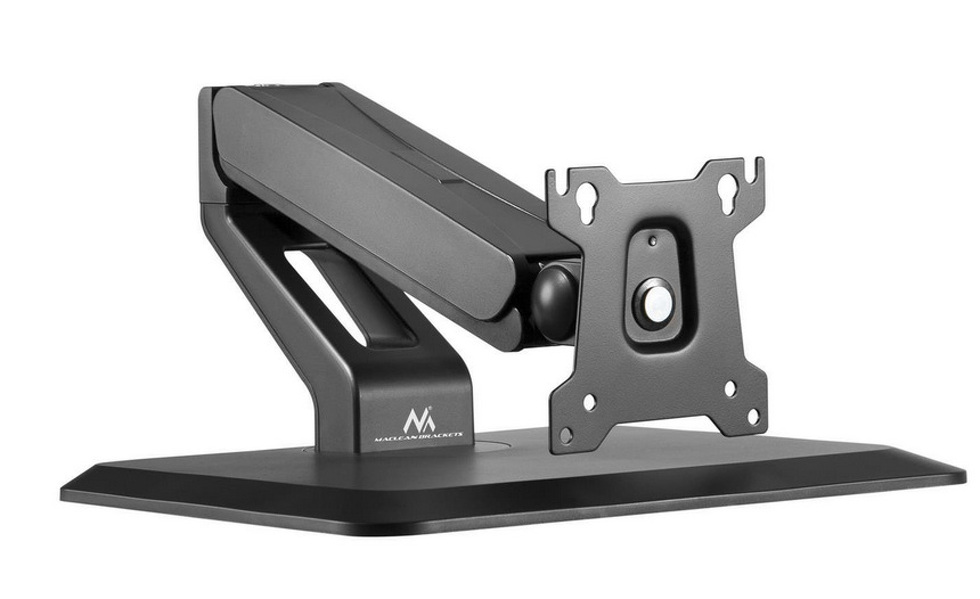 Zdjęcie produktu: Uchwyt do monitora dotykowego Maclean, wolnostojący z podstawą, VESA 75x75/100x100, 17"-32", max 10kg, MC-895