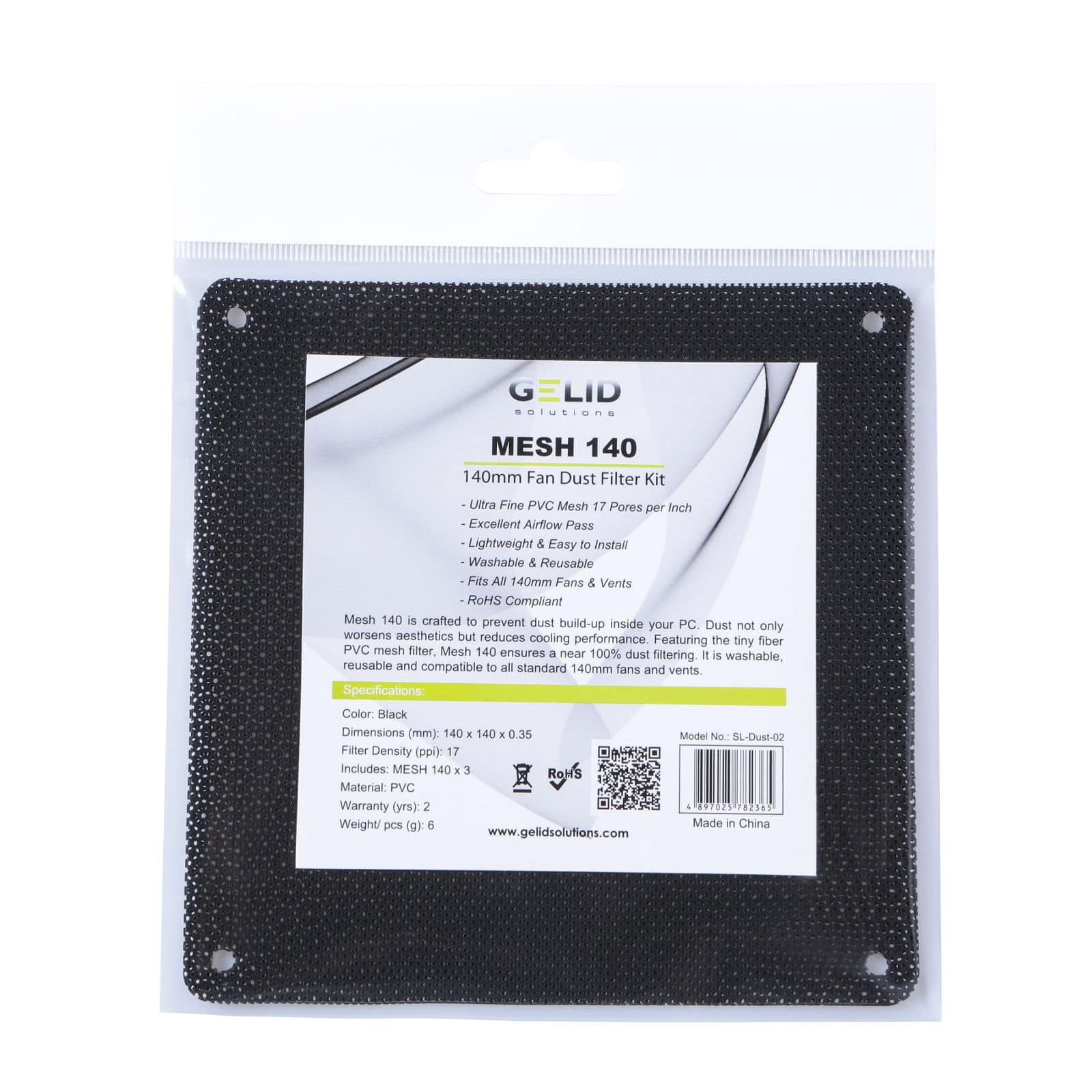 Gelid MESH 140 Dust Filer 3pak (SL-Dust-02)